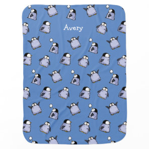 Personalized Penguin Chick Baby Blanket