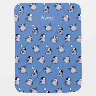 Personalized Penguin Chick Baby Blanket