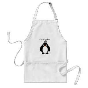 Personalized Penguin Design Adult Apron