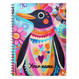 Personalized Penguin Noteboo: Colorful Arctic Notebook