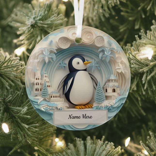 Personalized Penguin Ornament (Insitu)