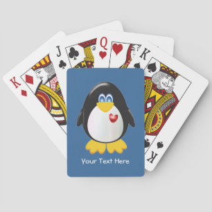 Personalized Penguin Poker Cards
