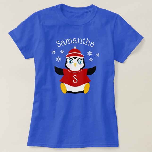 Personalized Penguin T-Shirt (Design Front)