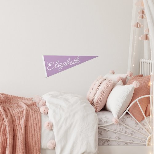 Personalized Pennant Script Name Felt Pennant Flag