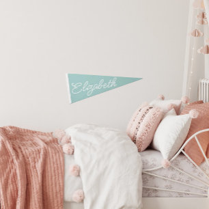 Personalized Pennant Script Name Felt Pennant Flag