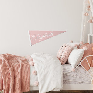 Personalized Pennant Script Name Felt Pennant Flag