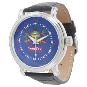 Personalized Pennsylvania State Flag Design Watch