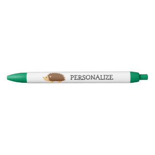 Personalized pens for kids with hedgehog design