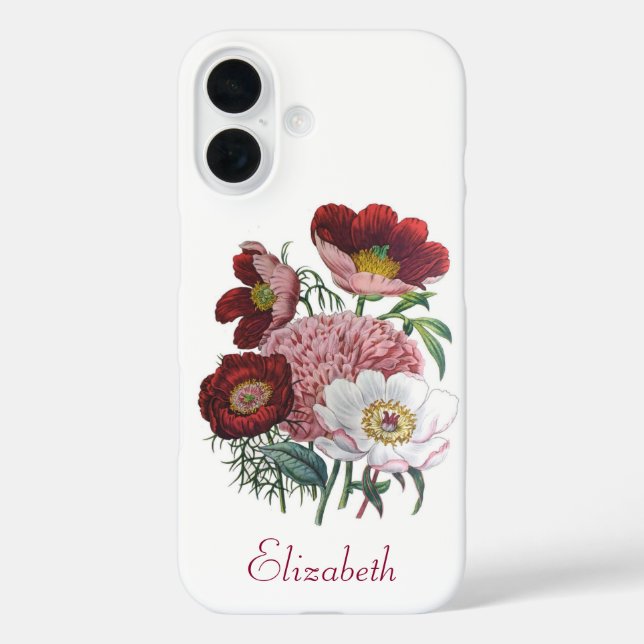 Personalized Peonies  Case-Mate iPhone Case (Back)