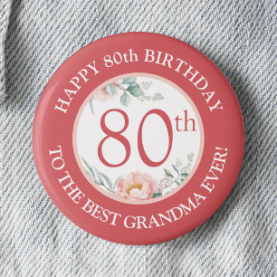 Personalized Peony Birthday Pin