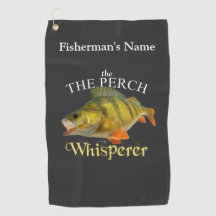 Personalized Perch Whisperer Dark Fishing Towel