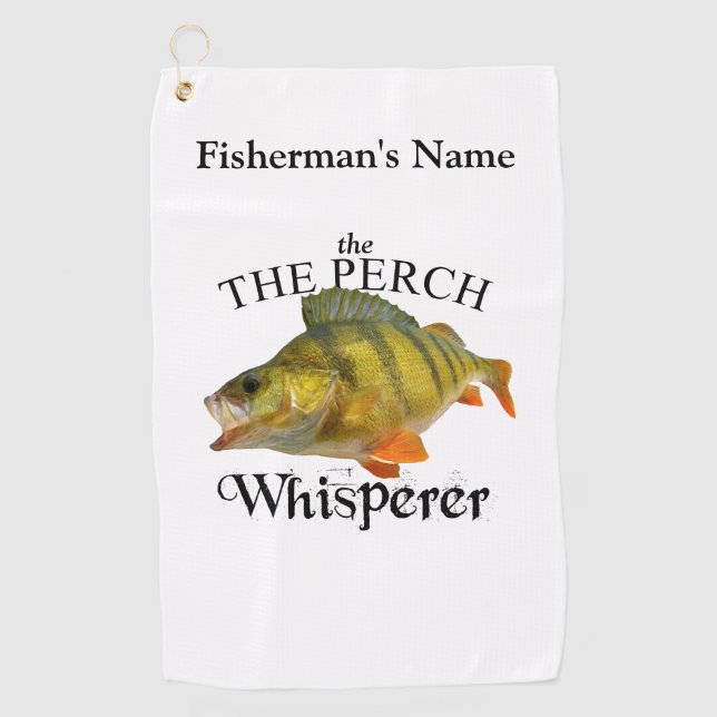 Personalized Perch Whisperer Fishing Towel (Front)