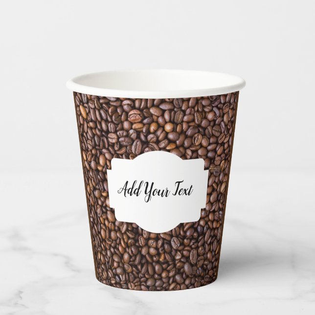 personalized Perfect Coffee Beans Blend Simple Paper Cups (Front)