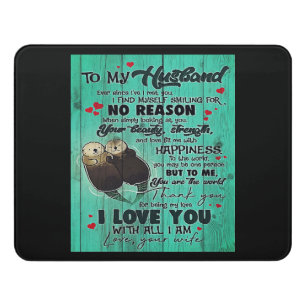 Personalized perfect gift, to my husband letter door sign