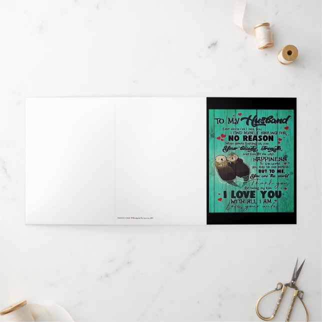 Personalized perfect gift, to my husband letter Tri-Fold announcement (Outside)