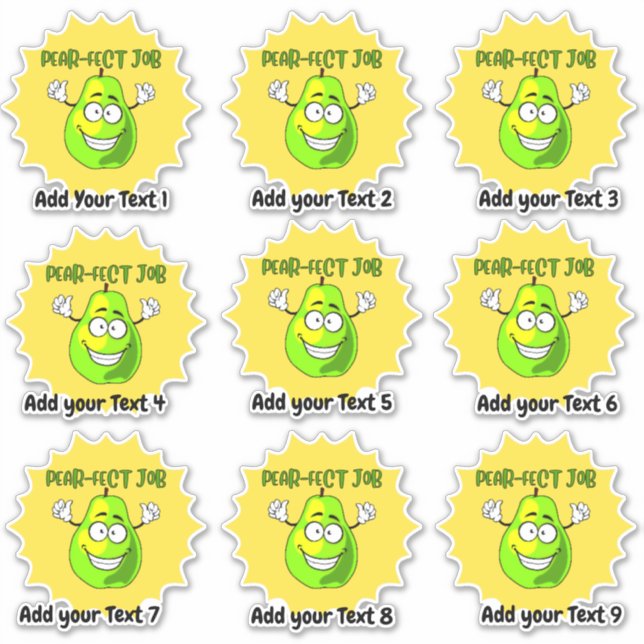 Personalized Perfect Job Teacher Reward Sticker (Front)