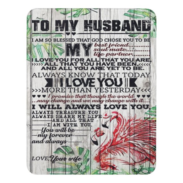 Personalized perfect letter | To my husband letter Door Sign (Contemporary Vert)