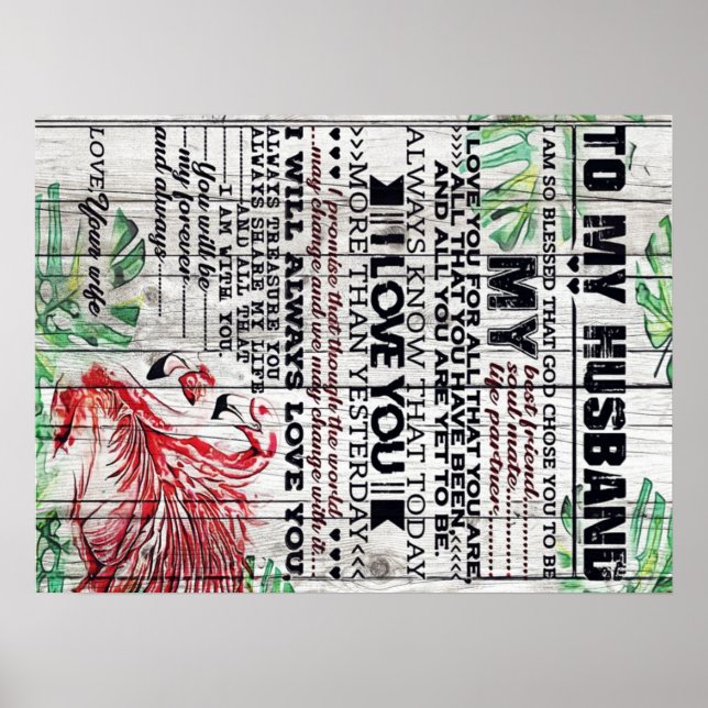 Personalized perfect letter | To my husband letter Poster (Front)