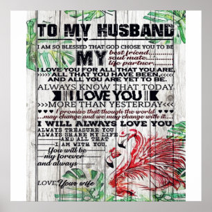 Personalized perfect letter   To my husband letter Poster