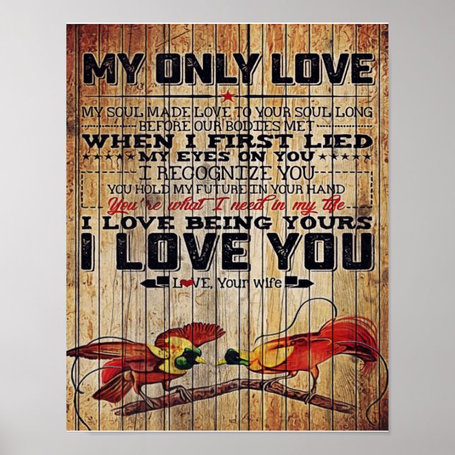 Personalized perfect letter | To my husband letter Poster (Front)
