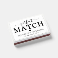 The perfect match Elegant wedding favors matchbox