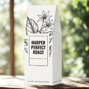 Personalized Perfect Roast   Elegant Botanical Roasted Coffee