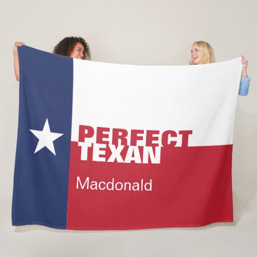 Personalized PERFECT TEXAN Fleece Blanket