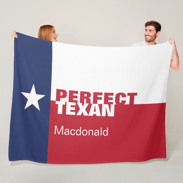 Personalized PERFECT TEXAN Fleece Blanket (In Situ)