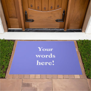 Personalized Periwinkle Purple Doormat