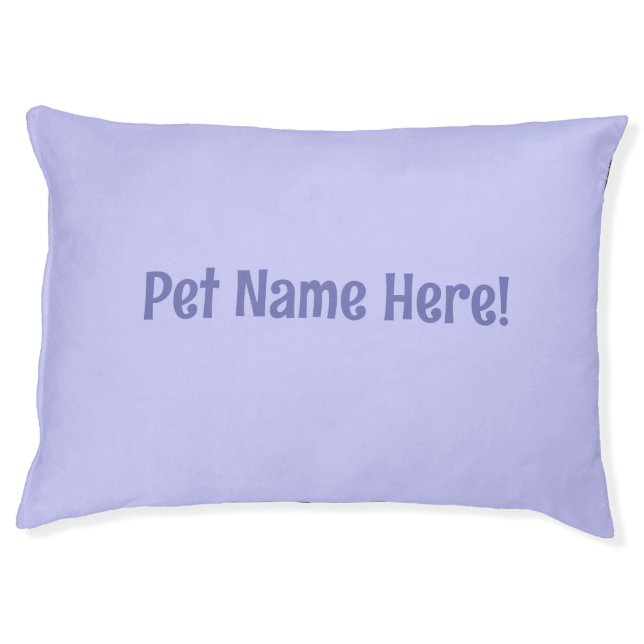 Personalized Periwinkle Purple Pet Bed (Front)
