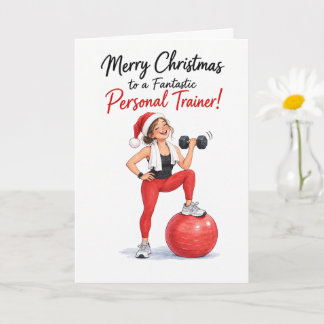 Personalized Personal Trainer Christmas Card