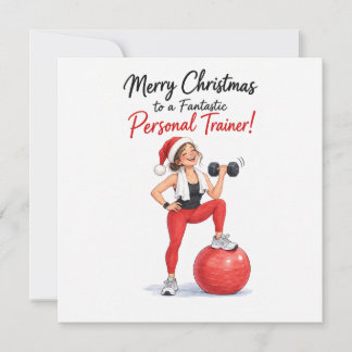 Personalized Personal Trainer Christmas Card