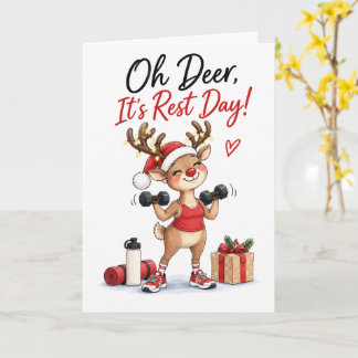 Personalized Personal Trainer Oh Deer Christmas Ca Card