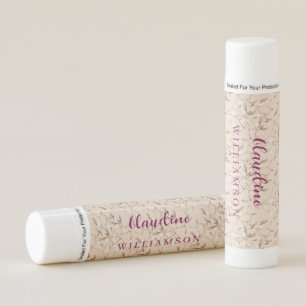 Personalized Personalized Faux Twigs Pink BG Lip Balm