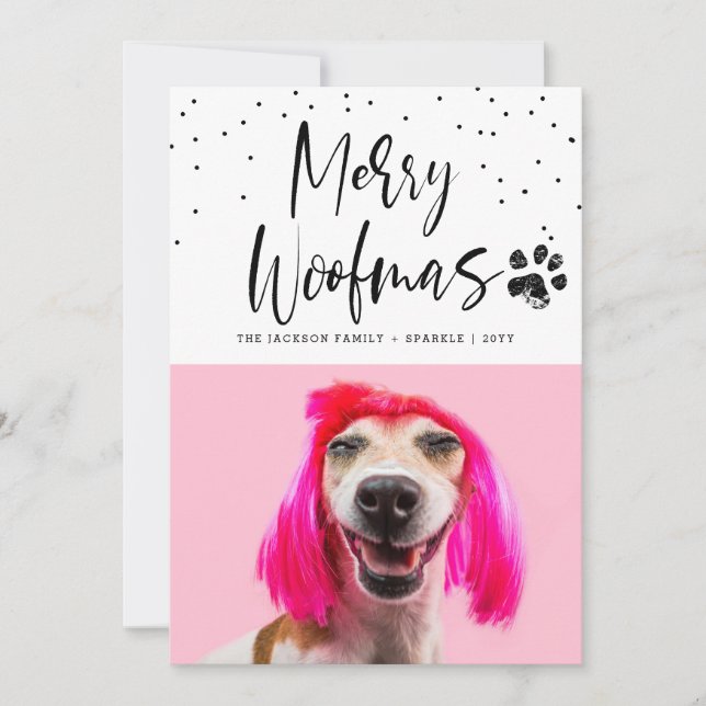 Personalized Pet 2 Photo Christmas Holiday (Front)