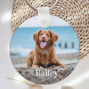 Funnylife Custom Keychain with Dog Photo Pet Picture Keychain