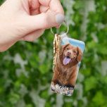 Personalized Pet 2 Photo Name Dog Lover Keychain<br><div class="desc">Carry your pet with you everywhere you go with this custom pet photo keychain ! A must have for every dog mom and dog dad ! 
Personalized Pet 2 Photo Name Dog Lover keychain</div>