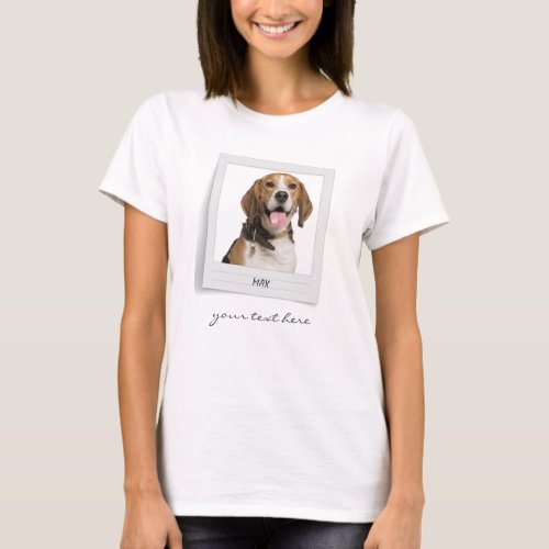 Personalized Pet Beagle Birthday Photo Frame Name T_Shirt