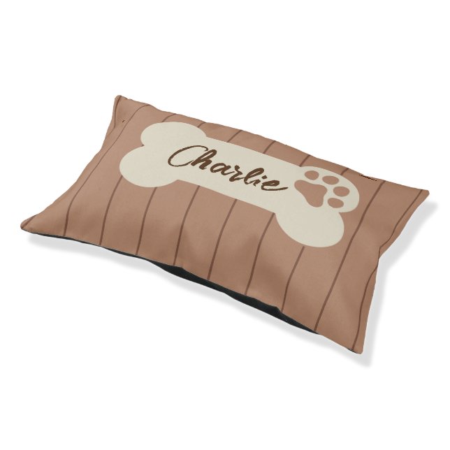 Personalized Pet Bed Cushion with Zipper Custom  (Angled)