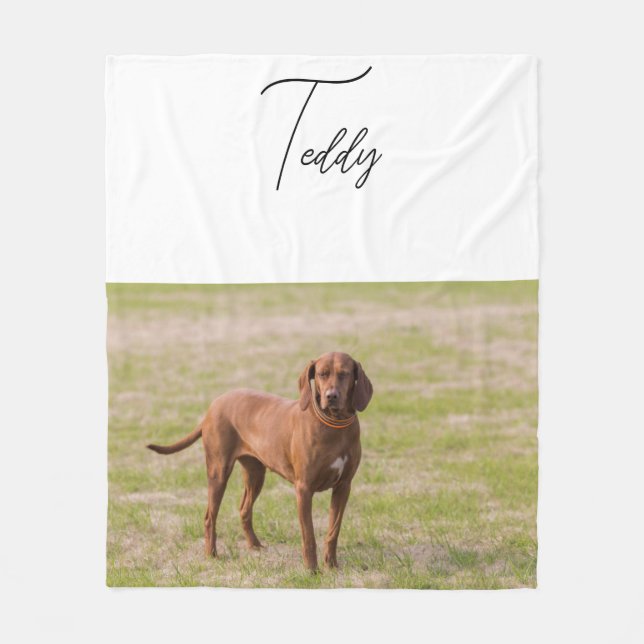 Personalized Pet Blanket Using Pet Photo + Name Cu (Front)