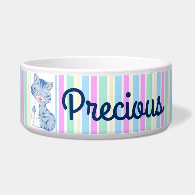 Personalized Pet Bowl/Cute Cat Bowl (Front)