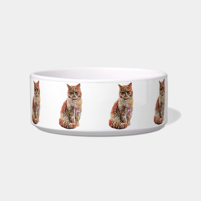 Personalized Pet Bowl From Photo of Your Pet (Front)