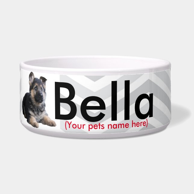 Personalized Pet Bowl/German Shepard Bowl (Front)