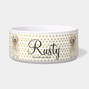 Personalized Pet Bowl/Golden Retriever Bowl