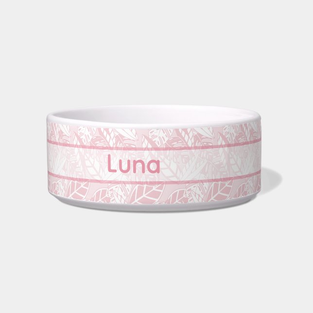 Personalized Pet Bowl with foliage (Front)