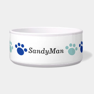 Personalized Pet Bowl With Paws