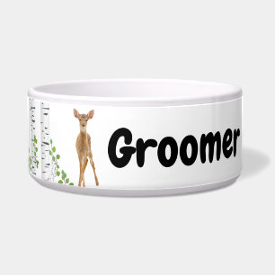 Personalized Pet Bowls Deer Doe Buck Forest Woodla