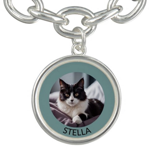Personalized Pet Cat Photo Animal Lover Elegant Bracelet