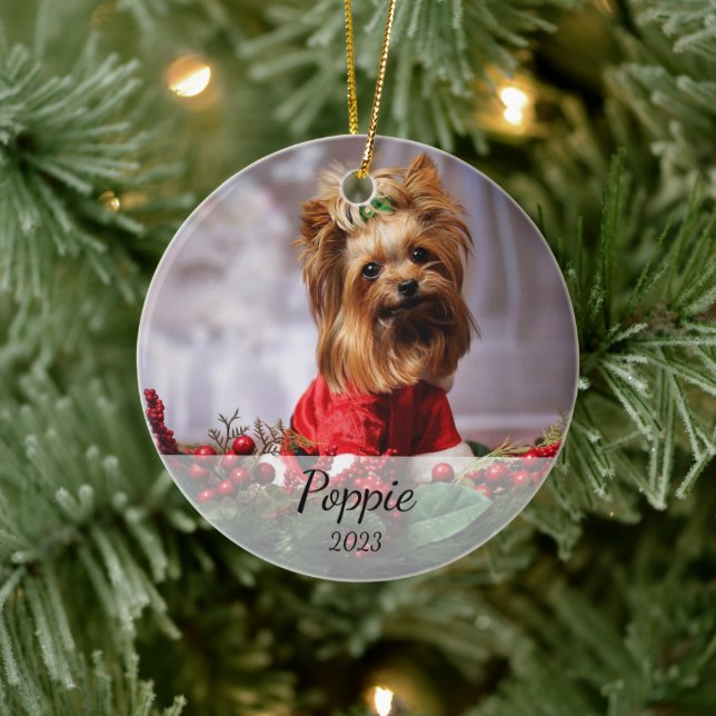 Personalized Pet Christmas Ornament (Tree)