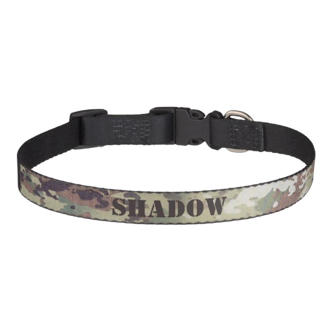 Personalized Pet Collar Army OCP Camo Uniform Camo (Front)